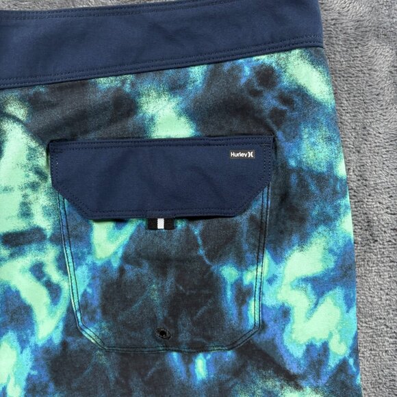 Hurley Phantom Eco Board Shorts Men 38 Tie Dye 18" Swim Trunks Beach Surf NWT - Picture 7 of 11